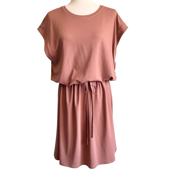 Recreation by Thread & Supply | Clay Pink Drawstring Mini Dress Size Large‎ EUC - Picture 1 of 5